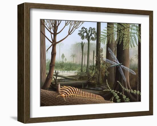 Carboniferous Insects, Artwork-Richard Bizley-Framed Photographic Print