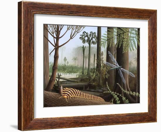 Carboniferous Insects, Artwork-Richard Bizley-Framed Photographic Print