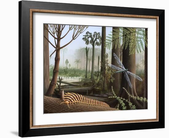 Carboniferous Insects, Artwork-Richard Bizley-Framed Photographic Print