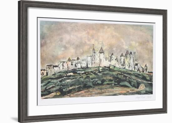 Carcassone-Lloyd Lozes Goff-Framed Collectable Print