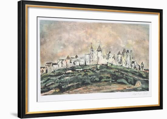 Carcassone-Lloyd Lozes Goff-Framed Collectable Print