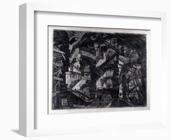 “Carceri D'invenzione”” Internal View of an Imaginary Prison. Drawing by Giovanni Piranesi (Known A-Giovanni Battista Piranesi-Framed Giclee Print