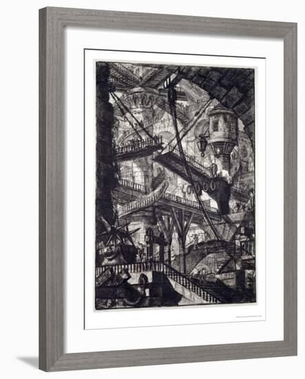 Carceri VII, 1760-Giovanni Battista Piranesi-Framed Giclee Print