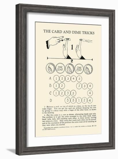 Card And Dime Tricks-null-Framed Art Print