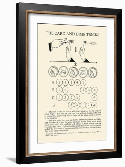 Card And Dime Tricks-null-Framed Art Print