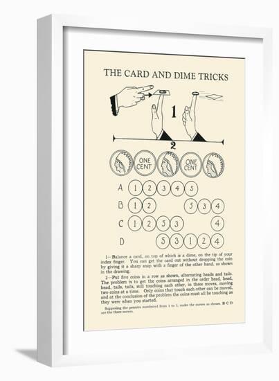 Card And Dime Tricks-null-Framed Art Print