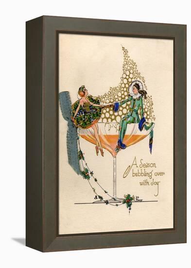 Card, Champagne-Iris Weaver-Framed Stretched Canvas