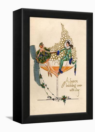 Card, Champagne-Iris Weaver-Framed Stretched Canvas