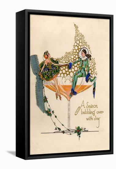 Card, Champagne-Iris Weaver-Framed Stretched Canvas