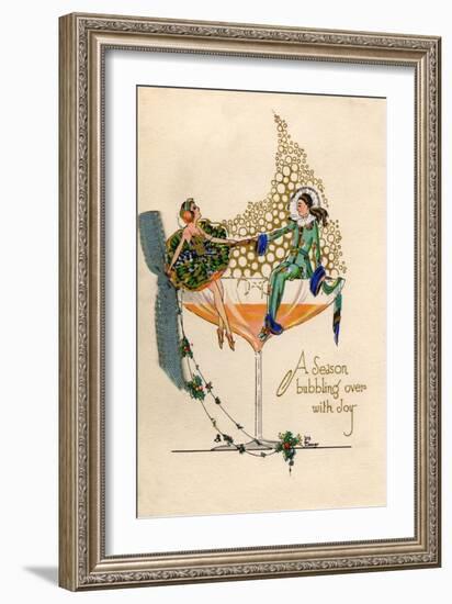 Card, Champagne-Iris Weaver-Framed Art Print