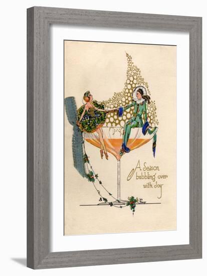 Card, Champagne-Iris Weaver-Framed Art Print