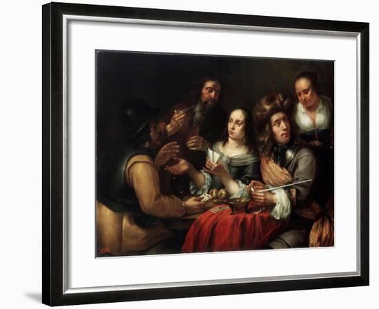 Card Game, 17th Century-Dingeman Van Der Hagen-Framed Giclee Print