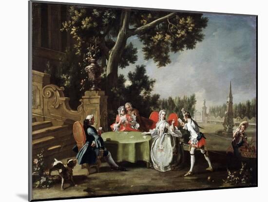 Card Game, 18th Century-null-Mounted Giclee Print