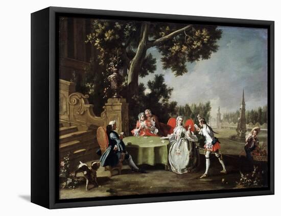 Card Game, 18th Century-null-Framed Premier Image Canvas