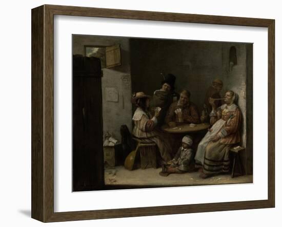 Card Players, c.1645-Joos Van Craesbeeck-Framed Giclee Print