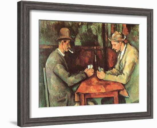 Card Players, c.1890-Paul Cézanne-Framed Art Print