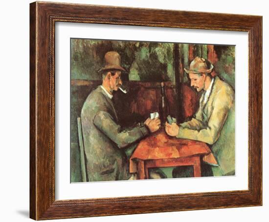 Card Players, c.1890-Paul Cézanne-Framed Art Print