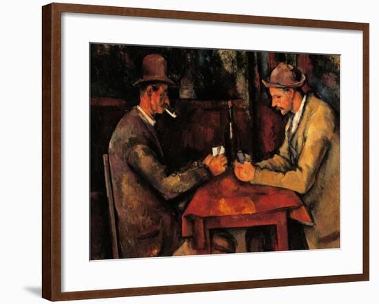 Card Players-Paul Cézanne-Framed Art Print