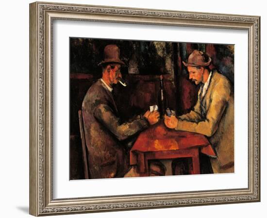 Card Players-Paul Cézanne-Framed Art Print