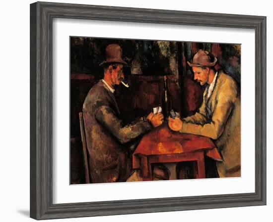 Card Players-Paul Cézanne-Framed Art Print