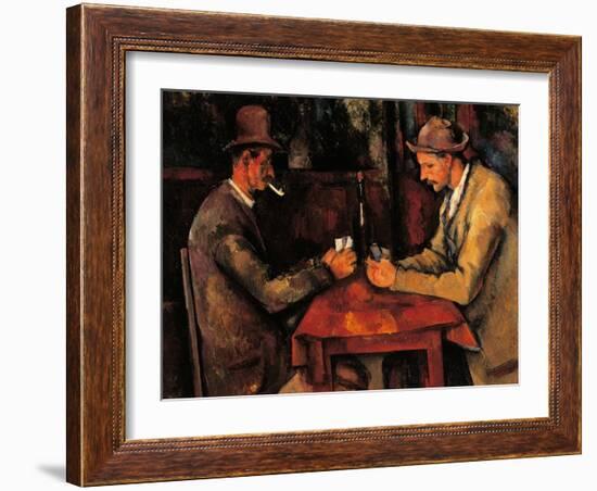 Card Players-Paul Cézanne-Framed Art Print