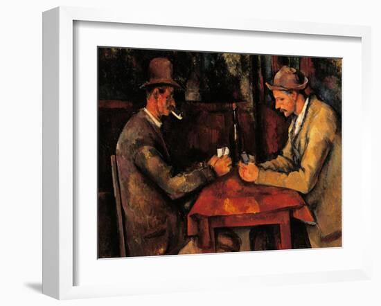 Card Players-Paul Cézanne-Framed Art Print