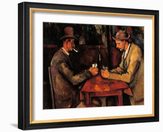 Card Players-Paul Cézanne-Framed Art Print