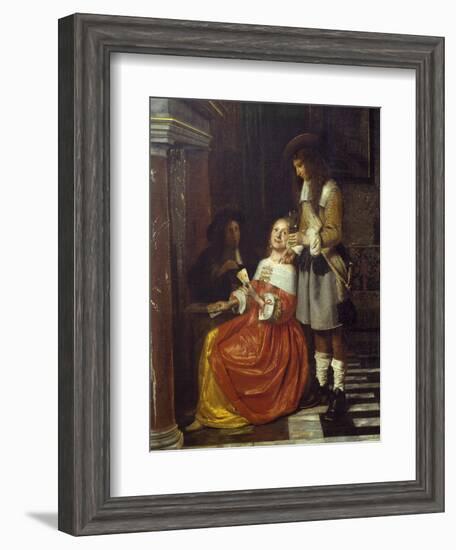 Card Players-Pieter de Hooch-Framed Giclee Print