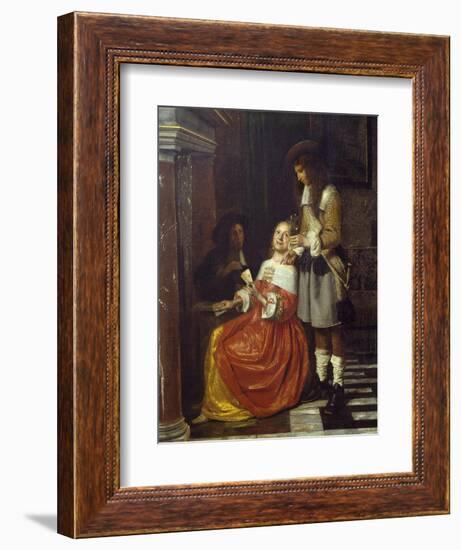 Card Players-Pieter de Hooch-Framed Giclee Print