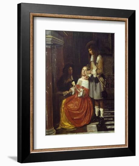 Card Players-Pieter de Hooch-Framed Giclee Print