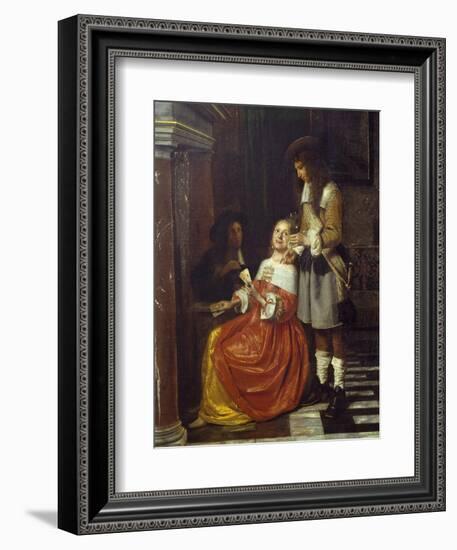 Card Players-Pieter de Hooch-Framed Giclee Print