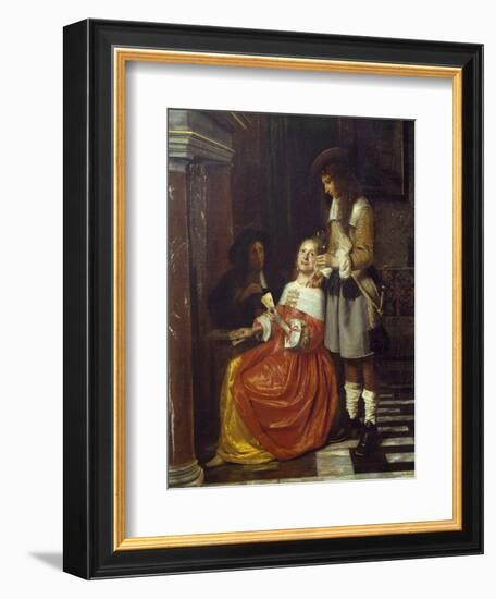 Card Players-Pieter de Hooch-Framed Giclee Print