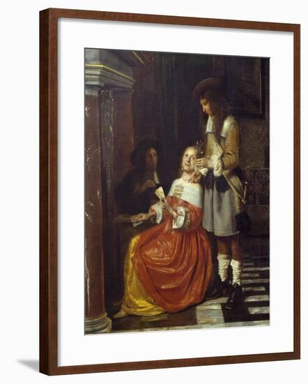 Card Players-Pieter de Hooch-Framed Giclee Print