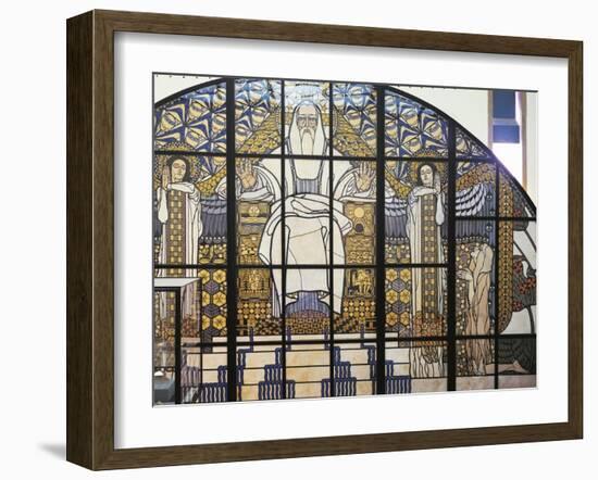 Cardboard Model of the Stained-Glass Window, Paradise-Koloman Moser-Framed Giclee Print