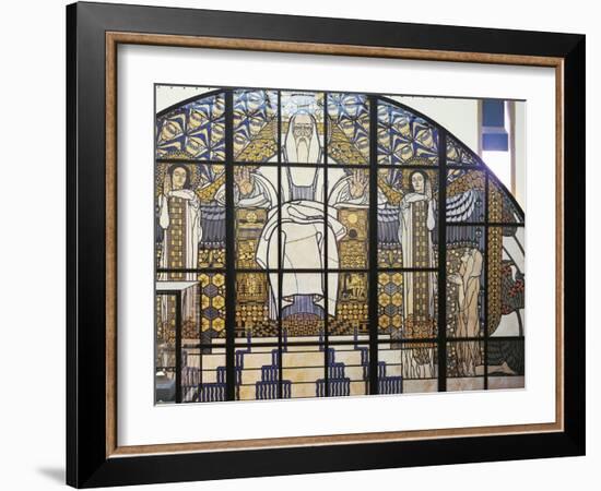 Cardboard Model of the Stained-Glass Window, Paradise-Koloman Moser-Framed Giclee Print