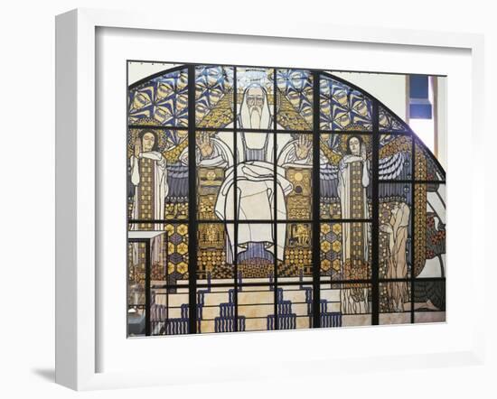 Cardboard Model of the Stained-Glass Window, Paradise-Koloman Moser-Framed Giclee Print