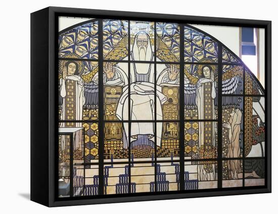 Cardboard Model of the Stained-Glass Window, Paradise-Koloman Moser-Framed Premier Image Canvas