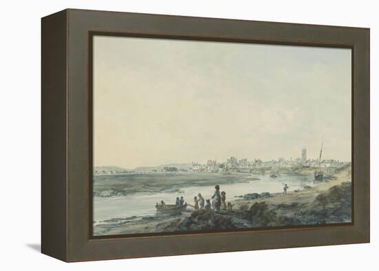 Cardiff from the South, C.1789-Julius Caesar Ibbetson-Framed Premier Image Canvas