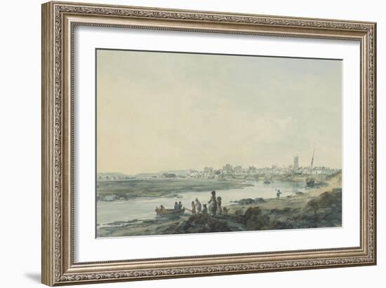 Cardiff from the South, C.1789-Julius Caesar Ibbetson-Framed Giclee Print