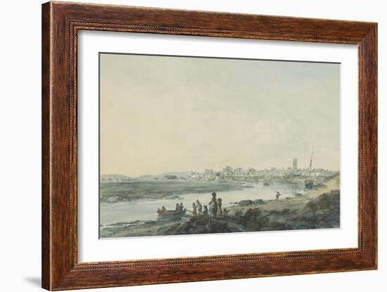 Cardiff from the South, C.1789-Julius Caesar Ibbetson-Framed Giclee Print