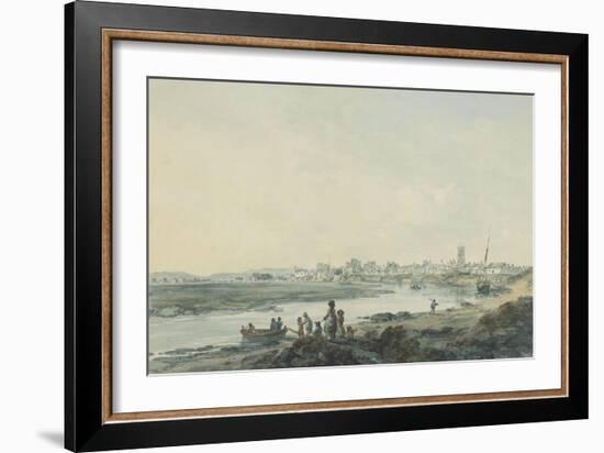 Cardiff from the South, C.1789-Julius Caesar Ibbetson-Framed Giclee Print