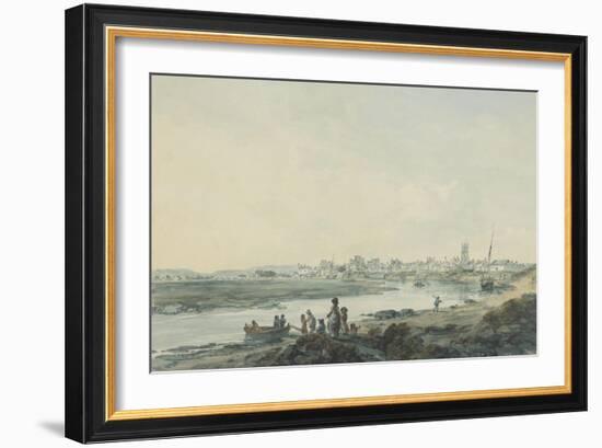 Cardiff from the South, C.1789-Julius Caesar Ibbetson-Framed Giclee Print