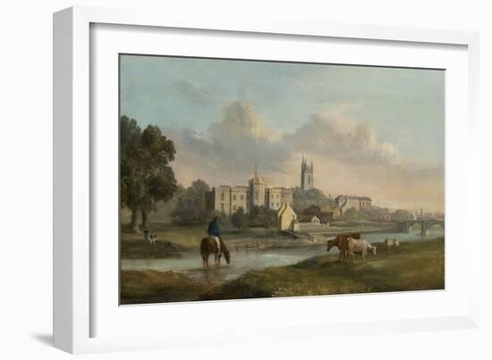 Cardiff from the West (Oil on Canvas)-Alexander Wilson-Framed Giclee Print