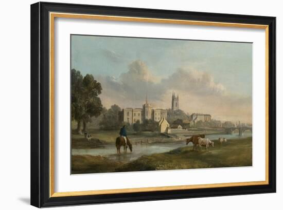 Cardiff from the West (Oil on Canvas)-Alexander Wilson-Framed Giclee Print