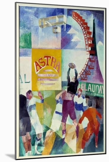 Cardiff's Team. Painting by Robert Delaunay (1885 - 1941), 1913. Oil on Canvas. Dim: 3,26 X 2,08M.-Robert Delaunay-Mounted Giclee Print