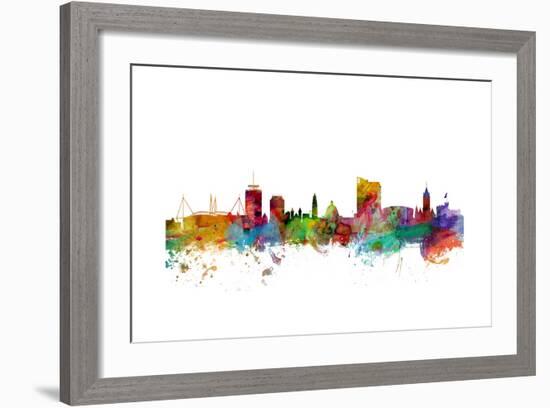 Cardiff Wales Skyline-Michael Tompsett-Framed Art Print