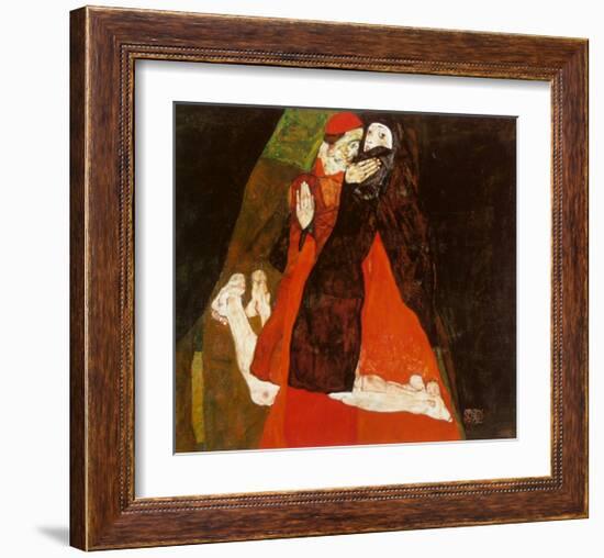 Cardinal and Nun, c.1912-Egon Schiele-Framed Art Print