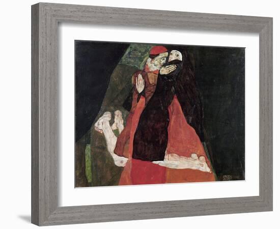 Cardinal and Nun (Tenderness)-Egon Schiele-Framed Giclee Print