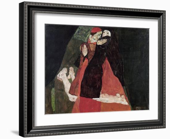 Cardinal and Nun (Tenderness)-Egon Schiele-Framed Giclee Print