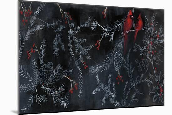 Cardinal Chalkboard-Danhui Nai-Mounted Art Print